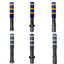 우레탄 볼라드 스텐 우레탄 볼라드 125파이 매립식 앙카식 이동식 진입금지 안전봉 국산 우레탄 청색 회색, 125파이매립식