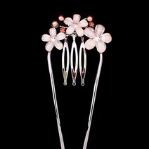 모아콤 보테스틱 sts032 라인 - 트리오꽃 (블랙) 귀여운 머리핀 쉬운 올림머리 특허상품 반묶음머리 똥머리 당고 만두