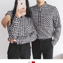 여자 오버핏 헨리넥셔츠