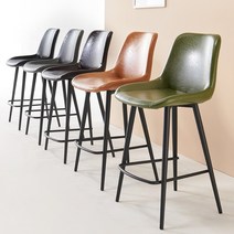 가죽 아일랜드 높은 홈바 테이블 바텐 바 의자, 카멜, 630mm