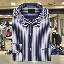 NC불광점 예작**대박세일**블루 구김없고 부드러운 원단! 깔끔한세로줄무늬 일반핏 셔츠