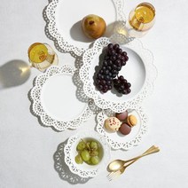 프랑프랑 파니에 플레이트 레이스 S 프릴 테두리 장식 접시 FRANC FRANC, 화이트, 1개