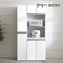 장인가구 쉐프 LPM 주방수납장세트(수납장+틈새), 화이트