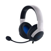 PlayStation 5 PC Mac 및 모바일 장치용 Razer Kaira X 유선 헤드셋: TriForce 50mm 드라이버 - HyperClear 카디오이드 마이크 Flowk, White _PlayStation, 하얀색