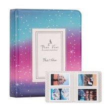 TONYLAIJIANTAO 64 포켓 미니 포토 앨범은 Fuji Instant Mini 70 7s 8 8+ 9 11 25 50s 90 폴라로이드 스냅 터치 PIC300 Z2300, Colorful starry sky