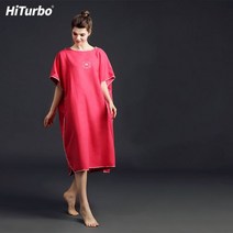 스쿠버다이빙후드 웨트후드 다이빙후드 Hiturbo-다이빙 판초 로브 교환 잠수복 빠른 건조 비치 타월 후드 수상 스포츠 로브 서핑 수영 판초, 특대, 마젠타
