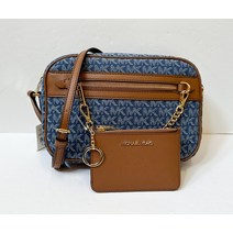 840061 마이클코어스 젯셋 ITEM 체인 크로스백 가방 ID 키링 카드 지갑 MK DENIM MULTI