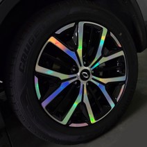 [JR SHOP] 르노삼성 더뉴 QM6 19인치 휠스티커 차량 튜닝 용품 새차 신차선물, 홀로그램