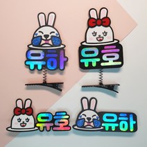 토끼 네임핀 머리핀 제작 새해 신년 단체 선물 이름핀 헤어핀 네임브로치 계묘년