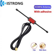 433MHz GSM 패치 안테나 5dbi 햄 라디오 드론 DTU 모듈 스마트 홈 용 야외 장거리 옴니 신호 부스터 전류 TS9 SMA, 433MHz TS9