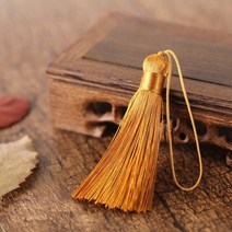 더치커피 메이커 2/5pcs 8cm 짧은 술 스파이크 폴리 에스터 실크 작은 북마크 키 체인 tassels DIY 바느질, 08 Champagne_01 8cm  2pcs