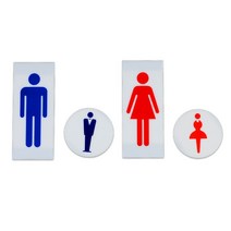 아크릴 화장실 간판 안내문 남여 미니 입체 포인트 스티커 표찰 실내 탈의실 샤워실 문구 회사 표시 남자 여자 도어사인 안내판 표시판 팻말 안내 표지판 디자인 문패, 세로형 여자