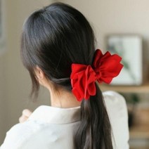 엔젤슈슈볼륨리본매듭자동헤어핀(레드)머리삔9t1