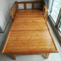 조립식 평상 실외 접이식 야외 대나무 테라스 베란다 옥상 마당 정원, 매트리스없는다목적소파베드150x200x37