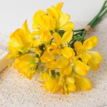 추모공원 꽃다발만들기 프리지아 조화 기념일 생일초대 소품 스크린골프, 피치(6P)