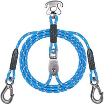 BeneLabel Besthouse 튼튼한 보트 견인 하네스 3개의 영구 녹 스테인리스 스틸 커넥터 도르래 2.4m8피트, Boat Tow Harness