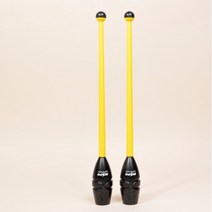 nicespo 리듬체조곤봉 성인용 (45cm) 멀티컬러, 옐로우+블랙