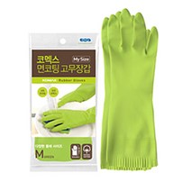 코멕스 면코팅 고무장갑 M, 5개, 그린