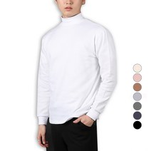 아우라큐 기모 반목티 무지 반목폴라 목폴라 빅사이즈 터틀넥 긴팔 티셔츠
