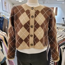 메종블랑쉬 NC14 아가일패턴가디건 아가일패턴가디건 M224JKTA18