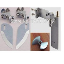 Feilun FT011 RC 보트 예비 부품 업그레이드 금속 프로펠러 + 테일 러더 RC 보트 예비 부품, tail rudder blades