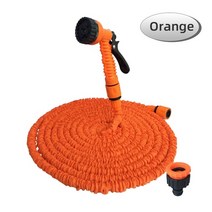 워터릴 물호스정리기 정원양수기 이동식급수 농업용 세차용 25-200ft 키트 농장 를위한 7 모드 이있는 pvc, 100ft-30m 확장, b-오렌지, 1개