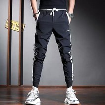 캐주얼 팬츠 남자 속건 팬츠 얇은 트렌드 코디 와이드 트레이닝 팬츠 남