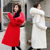 여성 패딩 점퍼 벨벳 모피카라 긴 여자 야상 코트 자켓 코튼 면 롱 미들 바람막이 미드