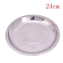 캠핑 4-26cm 디아 스테인레스 스틸 식기 디너 플레이트 식품 용기 추수 감사절, 06 24cm