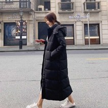 직장인겨울패딩선물 깔끔한패딩검정후드 여행패딩20대30대 겨울데이트패션코디 롱패딩 겨울점퍼오버핏패딩