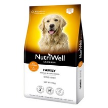 15kg 영양식 골격강화 뉴트리웰 패밀리 합리적가격 치아건강 장기보관 강아지사료추천