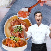 먹사부 쫄깃 담백 생 간장 연어장 새우장 반찬, [단품]연어장(300g) 4개, 300g, 4개