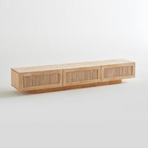 리치웰 고무나무 원목 버티컬 거실장 2100 (서랍형), 단품
