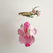 [호유즈] 호유즈꽃집 카네이션 젤라또 자개모빌 DIY-KIT_핑크, 핑크
