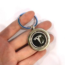TESLA Metal Auto Accessions 범용 자동차 키 체인 Keyring 스타일링, 02 WHITE