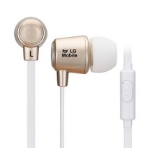 [RA㏓] for LG Mobile 이어폰 FLM-H100 골드 커널형 ㄱ자플러그 Y자디자인 스테레오 다이나믹유닛 마이크로폰 모바일 플랫케이블 스마트폰 ▷_§Ea, 옵션무[#@$], 《본상품》