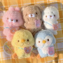 꼬꼬마 동물유치원 키링 에어팟 미니 병아리 하프물범 곰 인형 키링 5종류, 토끼