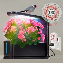 수경재배키트 led식물재배기 코딩융합 테라리움3-Pod 1.2L 실내 수경법 LED 성장 시스템 가벼운 과일 야채, 10 US with timer -black