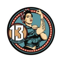 Sobriety Coin - Rosie The Riveter AA 칩 및 메달리온 3단계 기도 포함 회복을 축하하기 위한 알코올 중독자 익명의 연간 동전(13년), 기본