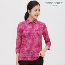 [크로커다일레이디] 플라워 프린트 7부 티셔츠_CL0FTS202