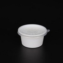 서비스팩용기 95파이 소스컵 (소 대) 백색 검정 1000세트 [소스 국물 반찬 다용도컵 포장용기 배달용기], 95파이 소스컵 백색 (소)