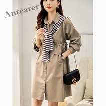 [Anteater]여성 봄 패션 캐주얼 어깨숄 셔츠 원피스 juan304R3