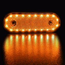볼보트럭부품 스카니아 20LED 12V 트럭 조명 캐러밴 트레일러 라이트 방향 지시등 트럭 LED 마커 라이트, 한개옵션0