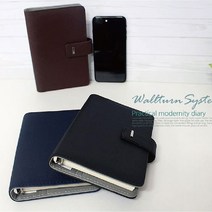 월트 시스템 다이어리 25절 (17.7x23cm) 6공 바인더 올해 플래너 수첩 노트, 브라운(노트식)