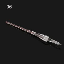 유리펜 1x 크리 에이 티브 새로운 패키지 빈티지 유리 딥 펜 홀더 서명 필링 잉크 만년필 수제, 없음, -6