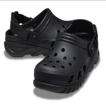 S마켓 NC고잔 CROCS 듀엣 맥스 II 클로그 (208776-001) 튼튼하고 가볍고 편안한 굽 있는 블랙 컬러 클로그 샌들