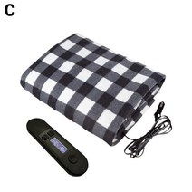 자동차 평탄화 차박 매트 전기 브러시드 플리스 자동차 난방 담요 150x110cm 12V-24V 온도 조절 타이밍, 03 C Adjustable