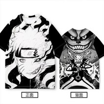나루토 티셔츠 아카츠키 반팔티 닌자 오버핏 빅사이즈