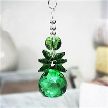 썬캐처 썬캐쳐 드림캐쳐 볼 라이트 가든 데코 선캐쳐 크리스탈 펜던트 홈 윈도우 행잉 레인보우, 초록색 풀