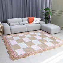 리앤데코 호피블럭 극세사 워싱 스프레드 사계절 침실 러그 200x230cm